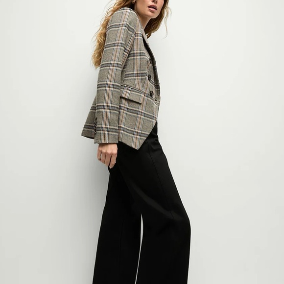 Veronica Beard Plaid Miller Dickey Jacket Black Multi - Picture 9 of 10